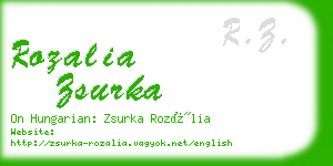 rozalia zsurka business card